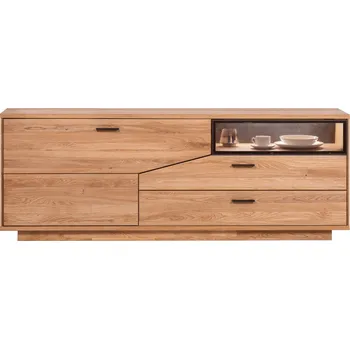 Televizní stolek Moderní TV stolek s prosklenou zásuvkou do obývacího pokoje Sangero - Meble Krysiak Barva 3 180x67 cm