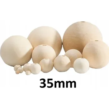 Dětské navlékací korálky Dřevěné korálky kuličky DIY pro ruční práce 35mm 10 Ks