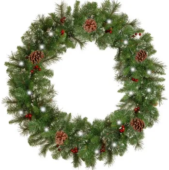Vánoční ozdoba Vánoční věnec LED 311427
