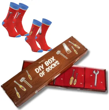 Pánské ponožky Rainbow Socks dárek Ponožky červené, velikost 41-46