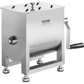 Vevor Masový mixér nerez 15L pevná nádrž víko a převodovka max. 15LBS