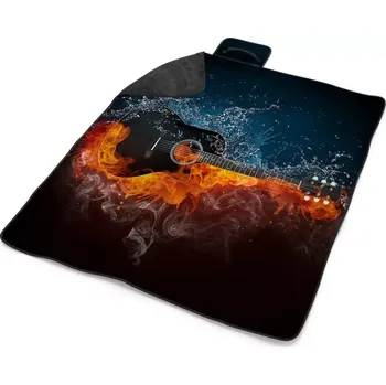 deka Sablio Plážová deka Ohnivá kytara: 200x140 cm