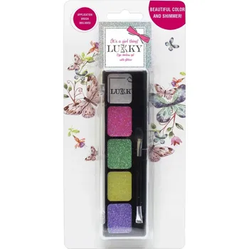 Oční stíny Lukky gelové oční stíny se třpytkami, pastelové (šeříková, c