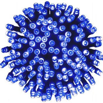 Vánoční dekorace VÁNOČNÍ OSVĚTLENÍ NA STROMEČEK 300 LED MODRÉ vnitřní/venkovní IP44 8 REŽIMŮ 21m