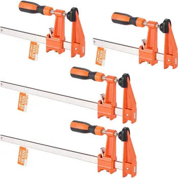 Truhlářská svěrka Vevor F-svorky na dřevo 2×15.24 cm a 2×30.48 cm, zamykatelné, nosnost 272 kg