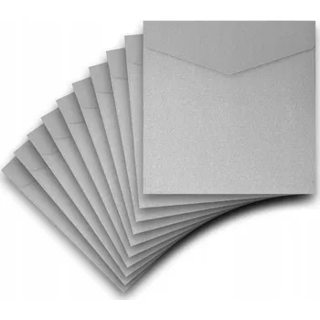 Obálka Ozdobné obálky na pozvánky a fotografie stříbrné x10