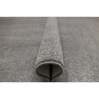 Koberec KOBEREC ŠEDÝ LESKLÝ HUSTÝ VLAS NA FILCU DO OBÝVACÍHO POKOJE RICHLAND 200x200 cm