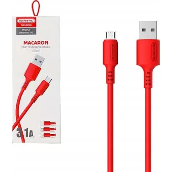 Datový kabel Kabel Somostel USB - microUSB typ B 1,2 m červený