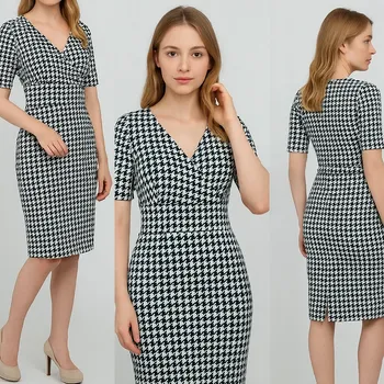 Dámské šaty Wonderlandia šaty do práce klasické midi velikost M