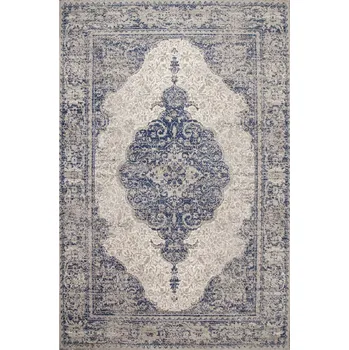 Koberec 160x240 cm KOBEREC VLNĚNÝ KOBEREC VZOR MODRÝ ŠEDÝ