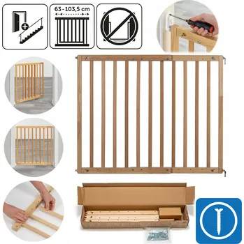 Dětská zábrana Zábrana na dveře, schody Reer, přišroubovatelná, béžová