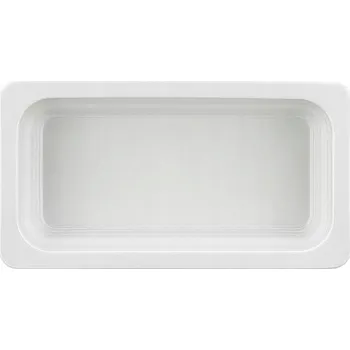 Dóza na potraviny PORCELÁNOVÁ NÁDOBA GN 1/3, výška 6,5 cm, bílá - RAK