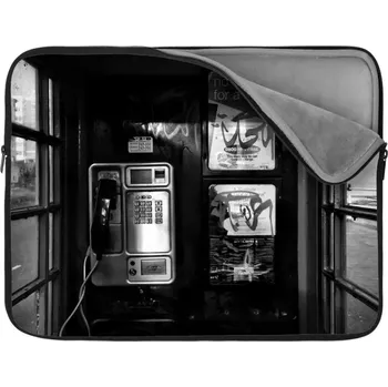 pouzdro na notebook Sablio Obal na notebook Telefonní budka - 17"