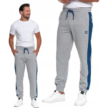 Pánské tepláky Moraj světle šedé bavlněné, velikost L