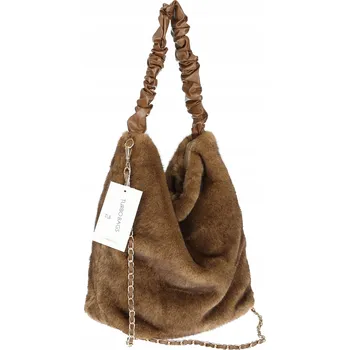 Kabelka Dámská kabelka přes rameno z umělé kožešiny italského stylu XY2503 hnědá