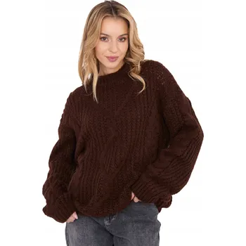 Dámský svetr Dámský svetr oversize s příměsí mohéru, ležérní