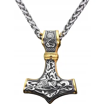 Náhrdelník NÁHRDELNÍK Thorovo kladivo Valknut NORDICKÝ Viking 305
