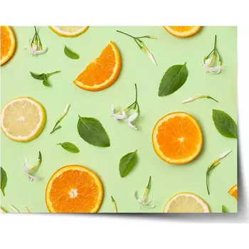Plakát Sablio Plakát Citrus a květ - 120x80 cm
