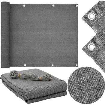 balkonová zástěna Balkonová zástěna PE 100x500 cm, šedá