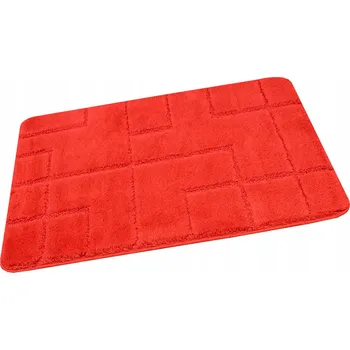 Koupelnová předložka KOUPELNOVÁ PŘEDLOŽKA PROTI SKLUZU K WC MĚKKÁ ČERVENÁ ROHOŽKA INEZ 50x80 cm