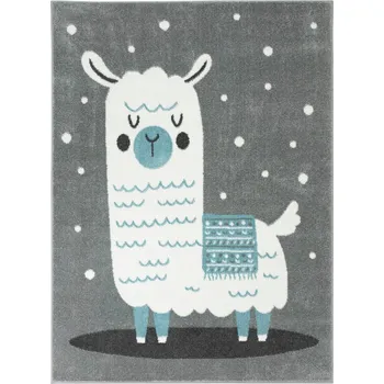 Koberec KOBEREC LIMA DĚTSKÝ SLADKÁ LAMA ŠEDÝ TYRKYSOVÝ KRÉMOVÝ LIMA 160x230 cm