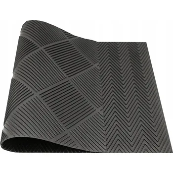Rohožka PROTISKLUZOVÁ GUMOVÁ ROHOŽKA OBOUSMĚRNÁ ZIG ZAG VZOR RYBÍ KOST 45x75 cm