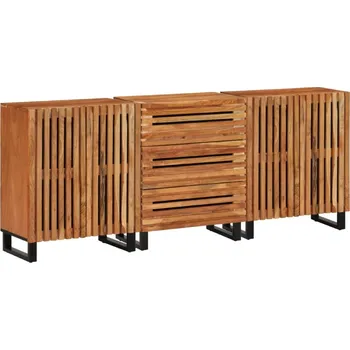 Organizace kuchyně zahrada-XL Příborníky 3 ks 60 x 34 x 75 cm masivní akáciové dřevo 3217081