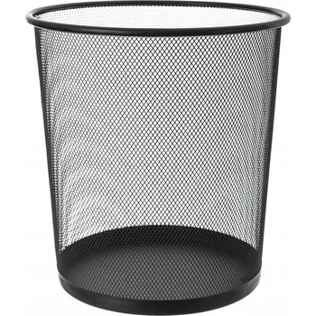 Odpadkový koš Odpadkový koš do kanceláře kovový černý 26x28 cm