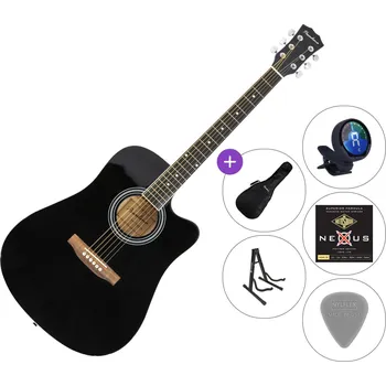 Akustická kytara Pasadena SG028C SET 2 Black Akustická kytara