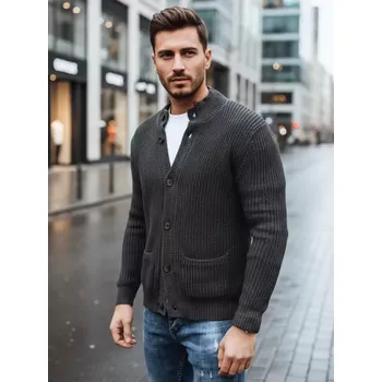 Pánský svetr Pánský svetr DSTREET WX2345 TMAVĚ ŠEDÁ XXL