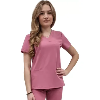 Zdravotnický oděv Dámská lékařská blůza světle špinavě růžová – BASIC PREMIUM (3XL)