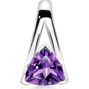 Přívěsek Flame S Amethyst - stříbrný přívěsek s fialovým amethystem