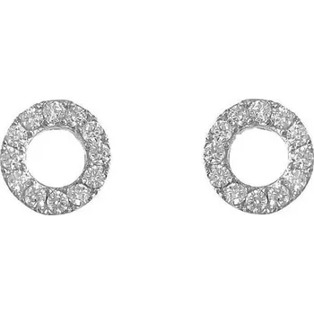 Náušnice Zlaté náušnice bílá kolečka Au585/1000 hmotnost 1,35g