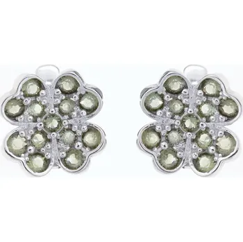 Náušnice My Moldavite Stříbrné náušnice s vltavíny 2011-1