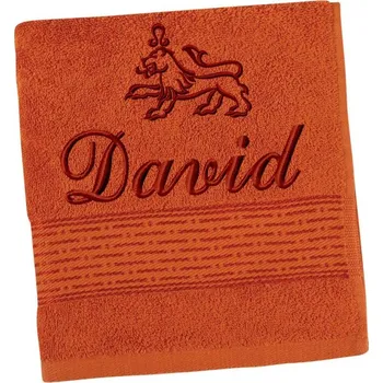 Ručník Bellatex Froté ručník proužek s výšivkou jména a znamení zvěrokruhu Terrakota