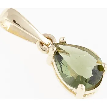 Přívěsek My Moldavite Zlatý přívěsek s vltavínem 1019-2851