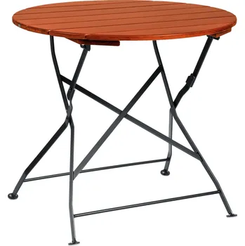 Zahradní stůl Venkovní stůl Bavaria, 80x74 cm - černá/hnědá