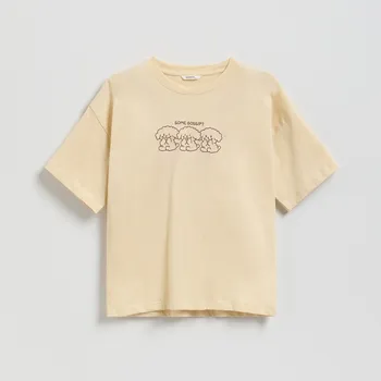 Reserved - Tričko s výšivkou Boffie & Poko - béžová - 505FT-08X - 505FT-08X-128
