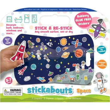 omalovánky Fiesta Crafts Zábavné přelepovací obrázky VESMÍR 31ks s deskou