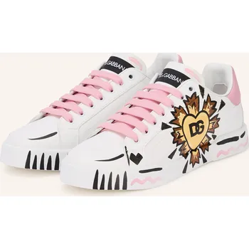 Dámské tenisky Dolce & Gabbana Tenisky, bílá / hnědá / růžová