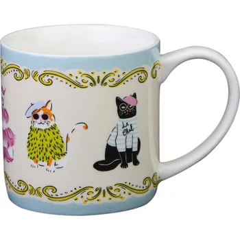 Porcelánový hrnek Cool Cats modrá