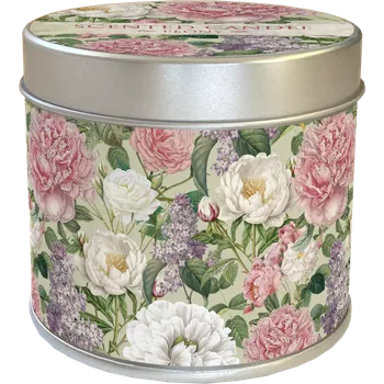 Svíčka Vonná svíčka v plechové dóze Peonies & Roses