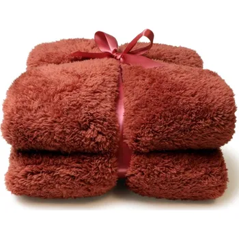 deka Heboučká deka Teddy cihlová červená červená 150x200