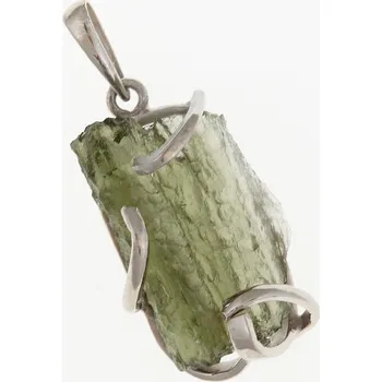 Přívěsek My Moldavite Stříbrný přívěsek s přírodním vltavínem 8626-8043