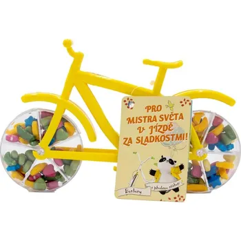 Bonbon Bonbóny s jahodovou příchutí 55 g – žluté - Sladká jízda pro každého závodníka!