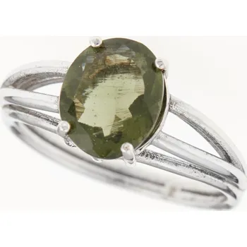 Prsten My Moldavite Stříbrný prsten s vltavínem 528-5991 56 mm