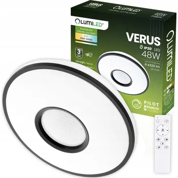 Kulatý Stropní Svítidlo Lumiled 39 x 39 cm bílá, černá