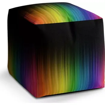 Taburet Sablio Taburet Cube Duhová záře: 40x40x40 cm