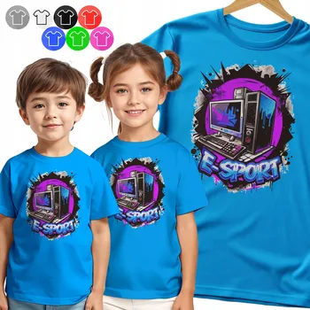 Chlapecké tričko Dětské tričko T-SHIRT - E-SPORT POČÍTAČ PC NÁPIS PRO CHLAPCE - 3XS