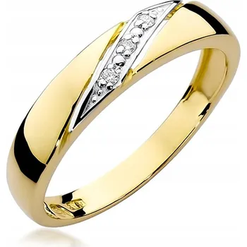 Prsten ZLATÝ PRSTÝNEK ryzost 585 Snubní prsten se Zirkony velikost 17